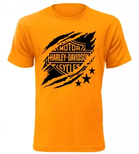 Pánské tričko Harley Davidson oranžové