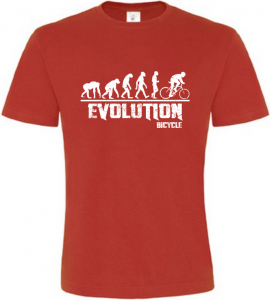 Pánské tričko Evolution Bicycle červené