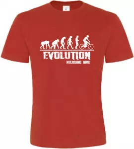Pánské tričko Evolution Relaxing Bike červené