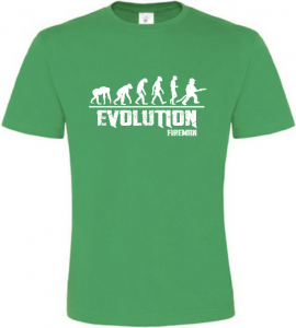 Pánské tričko Evolution Fireman zelené