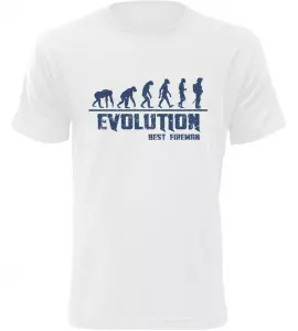 Pánské tričko Evolution Best Fireman bílé