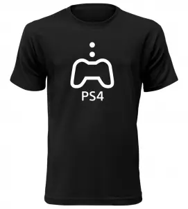 Herní tričko PS4 v černé barvě Akce XXXL