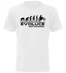 Pánské tričko Evoluce Motokrosu bílé