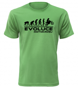 Pánské tričko Evoluce Motokrosu zelené Akce L