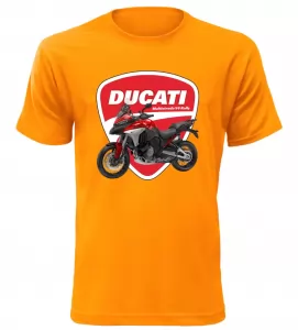 Pánské tričko Ducati Multistrada V4 Rally oranžové