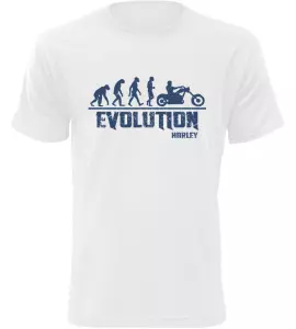 Pánské tričko Evolution Harley bílé