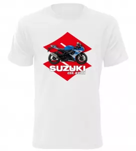Pánské tričko s motorkou Suzuki GSX-R750Z bílé