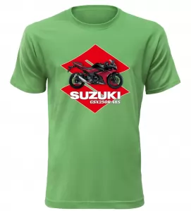 Pánské tričko s motorkou Suzuki GSX250R ABS zelené