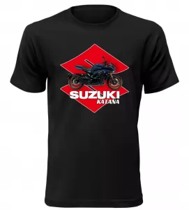 Pánské tričko s motorkou Suzuki KATANA černé