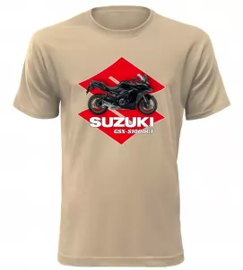 Pánské tričko s motorkou Suzuki GSX-S1000GT pískové