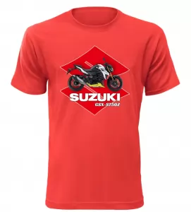 Pánské tričko s motorkou Suzuki GSX-S750Z červené