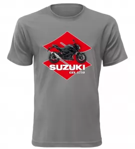 Pánské tričko s motorkou Suzuki GSX-S750 šedé