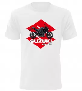 Pánské tričko s motorkou Suzuki GSX-S750 bílé