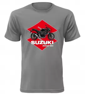 Pánské tričko s motorkou Suzuki SV650 ABS šedé