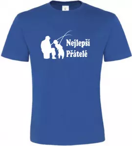 Pánské rybářské tričko Nejlepší přátelé modré