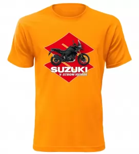Pánské tričko s motorkou Suzuki V-Storm 1050DE oranžové