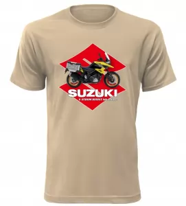 Pánské tričko Suzuki V-Storm 1050XT Adventure pískové