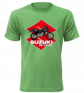 Pánské tričko s motorkou Suzuki DR-Z400S zelené