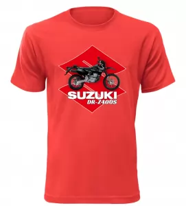 Pánské tričko s motorkou Suzuki DR-Z400S červené