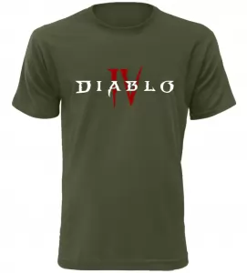 Pánské a dětské tričko Diablo IV khaki