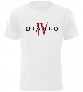 Pánské a dětské tričko Diablo IV bílé