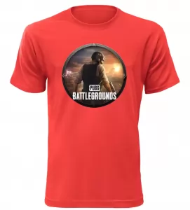 Pánské a dětské tričko PUBG Battlegrounds červené