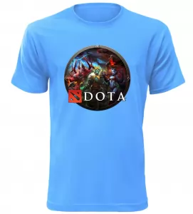 Pánské a dětské tričko DOTA azurové
