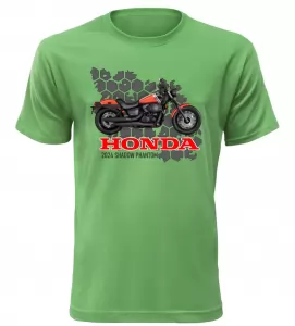 Pánské tričko s motorkou Honda 2024 Shadow Phantom zelené