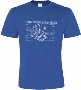 Pánské vtipné tričko Osobní Počítač modré