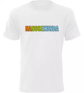 Pánské vtipné tričko NANOSEKUNDA bílé