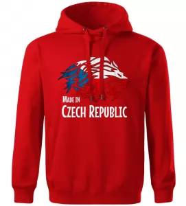Pánská a dětská mikina Made In Czech Republic červená