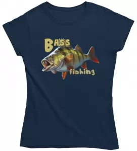 Dámské rybářské tričko Bass Fishing navy 