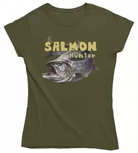 Dámské rybářské tričko Salmon Hunter military