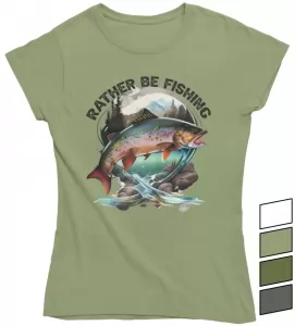 Dámské rybářské tričko Rather Be Fishing