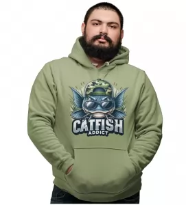 Pánská rybářská mikina Catfish Addict khaki