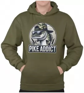 Pánská rybářská mikina Pike Addict military