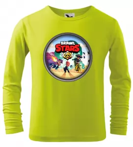 Dětské tričko Brawl Stars Ring s dlouhým rukávem limetkové