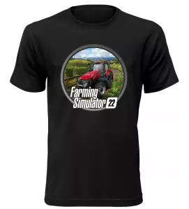 Pánské a dětské tričko Farming Simulator 22 černé Akce 134