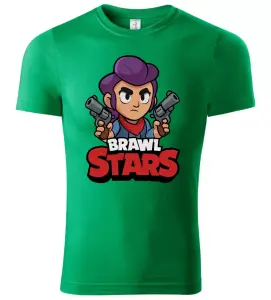 Pánské a dětské herní tričko BRAWL STARS zelené