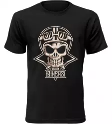 Pánské motorkářské tričko Skull Bikers černé