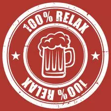 100% Relax BEER červené tričko pánské