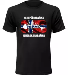 Pánské rybářské tričko Nejlepší rybařina černé