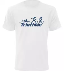 Pánské tričko Triathlon bílé