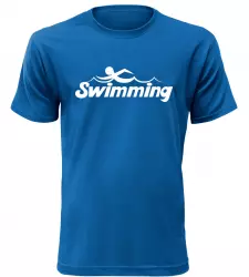 Pánské tričko Swimming modré