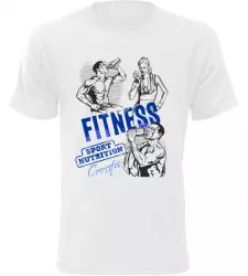Pánské tričko Fitness bílé