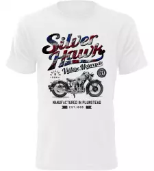 Pánské tričko Silverhawk Motorbike bílé