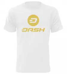 Pánské tričko s kryptoměnou Dash bílé