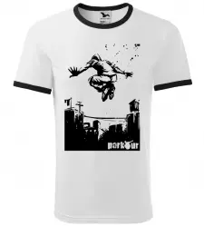 Pánské tričko Parkour draw bílé