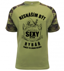 Pánské tričko nesnáším být sexy ale jsem rybář military
