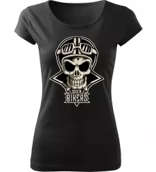 Dámské moto tričko Skull Bikers černé
